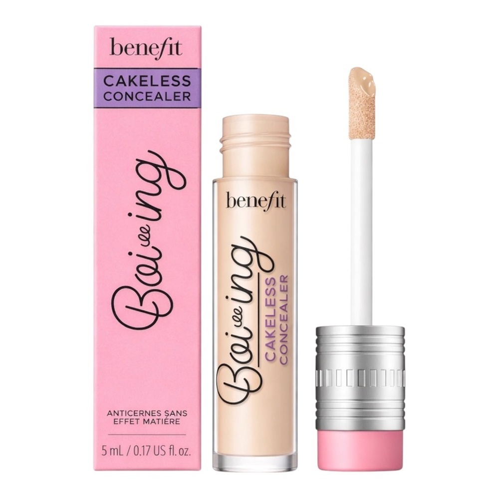 BENEFIT COSMETICS BOI-ING CAKELESS FULL COVERAGE CONCEALER IN 2 FAIR WARM - BNIB